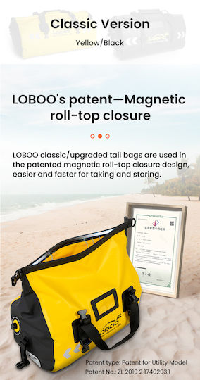 Loboo Motorcycle Tail Bag Waterproof 66l in Black Colour