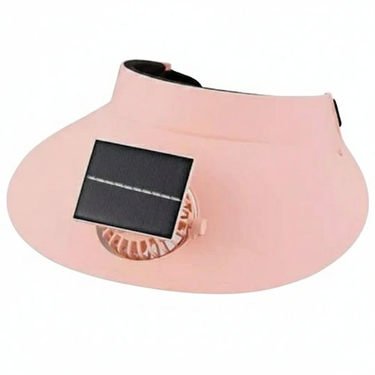 Șapcă cu Ventilator Solar și Încărcare USB în Culoare Roz 8265226
