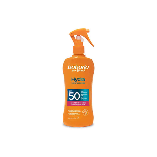 Loțiune Spray Tip Protecție Solară Ridicată Spf 50+ Uva Uvb Hidra Fotoprotector Babaria Sun Lovers 200 Ml