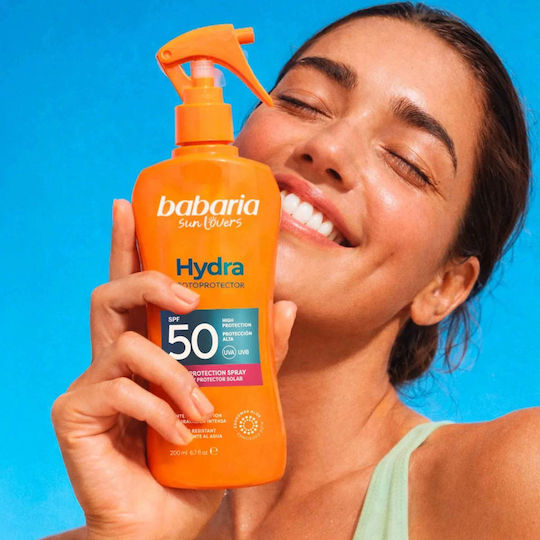 Loțiune Spray Tip Protecție Solară Ridicată Spf 50+ Uva Uvb Hidra Fotoprotector Babaria Sun Lovers 200 Ml