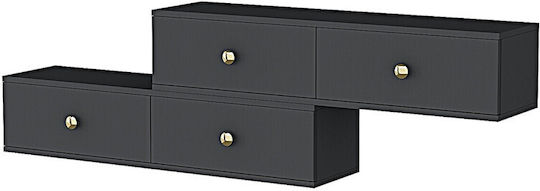 Gray TV Stand L120xD30xH30cm