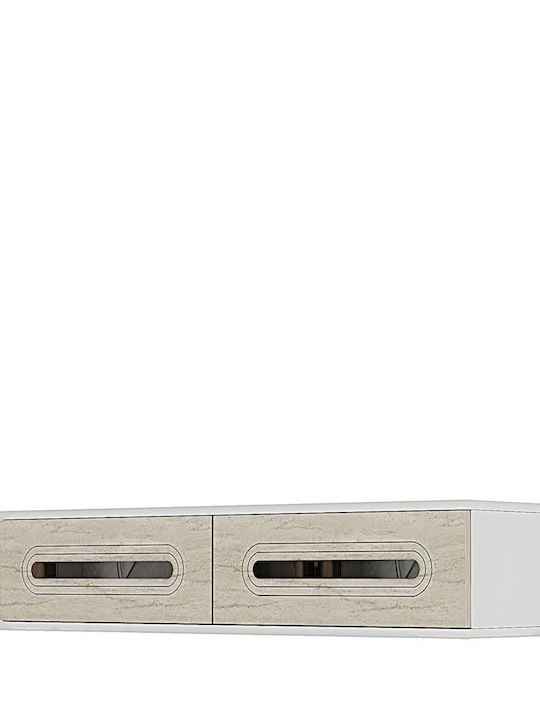 Έπιπλο Τηλεόρασης Λευκό Μ120xΠ30xΥ26cm
