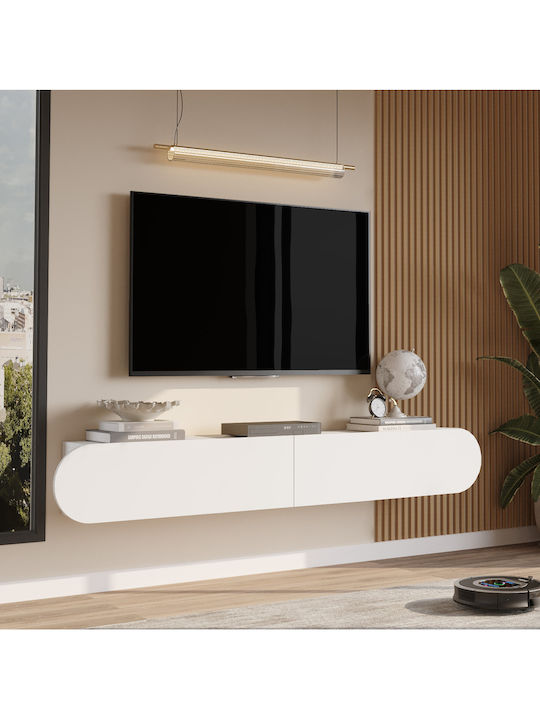 White TV Stand L180xD31xH30cm