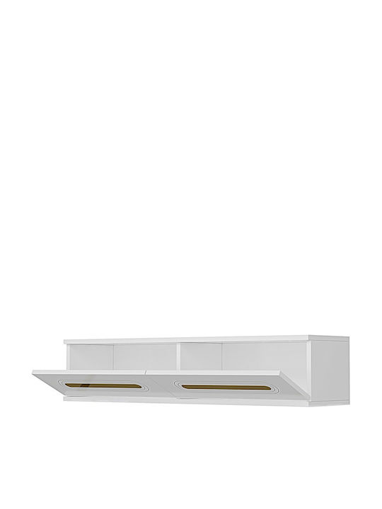 Έπιπλο Τηλεόρασης Λευκό Μ120xΠ30xΥ26cm