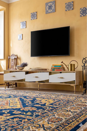 Έπιπλο TV Επιδαπέδιο Λευκό 180x30x41εκ.