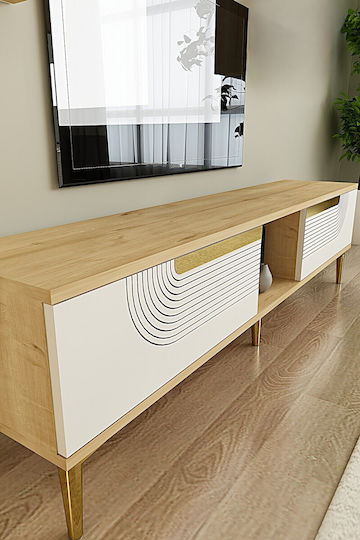 Έπιπλο TV Επιδαπέδιο Λευκό 150x30x41εκ.