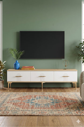 Έπιπλο TV Επιδαπέδιο Καφέ 180x30x41εκ.