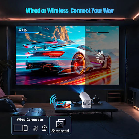Magcubic HY300 Pro+ Mini Projector LCD HD με Wi-Fi και Ενσωματωμένα Ηχεία