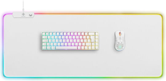 Deltaco GAM-079 Mauspad XXL (900mm) mit RGB-Beleuchtung Weiß
