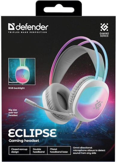 Defender Eclipse On Ear Gaming Headset με σύνδεση USB Λευκό