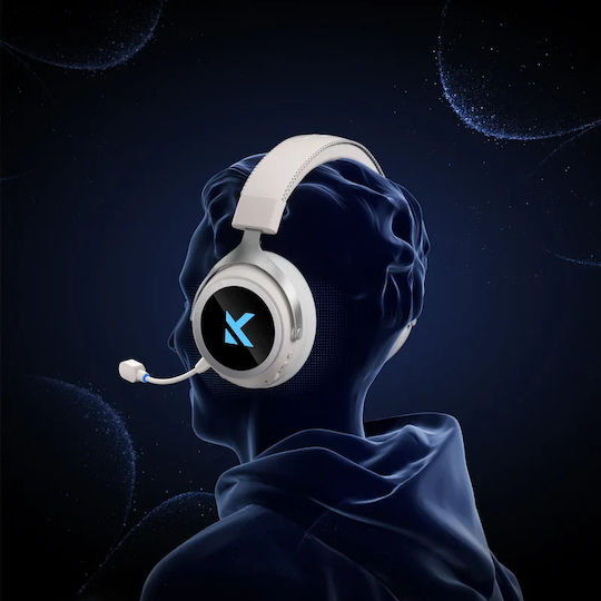 MCHOSE MC-X9-1 Căști Gaming Wireless Over Ear cu Conectivitate Bluetooth Albe pentru PC