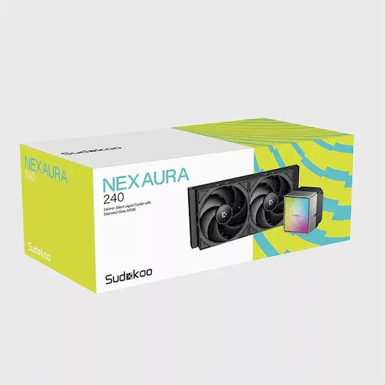 Sudokoo Nexaura 240 Υδρόψυξη AIO CPU με 2 Ανεμιστήρες 120mm και RGB Φωτισμό