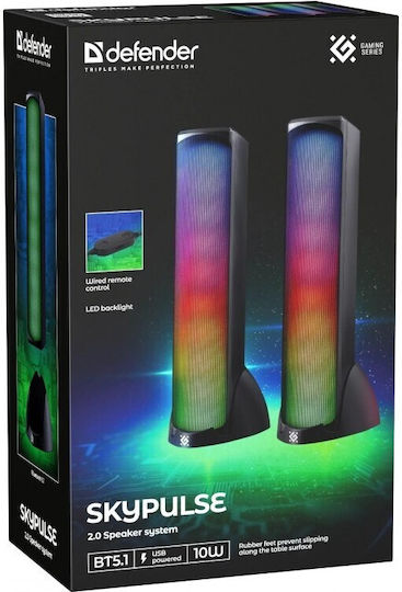 Defender Skypulse Ηχεία Υπολογιστή 2.0 με Bluetooth και Ισχύ 60W Μαύρα