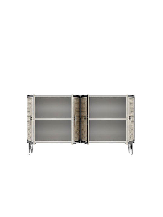 Sideboard Holz Ecru 120x32x75cm