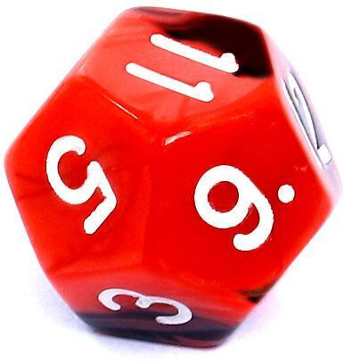 Rebel Complete Dice Set Rebel Rpg Two-tone Red Black 106475