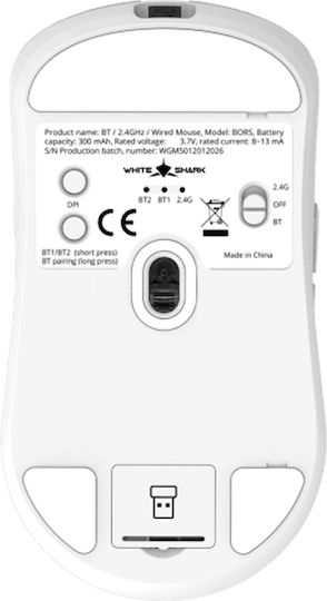 White Shark WGM-5021 Wireless Gaming Mouse 12000 DPI White