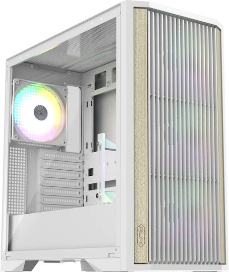 Raijintek Agos Max Gaming Midi Tower Computer Case with Side Window White