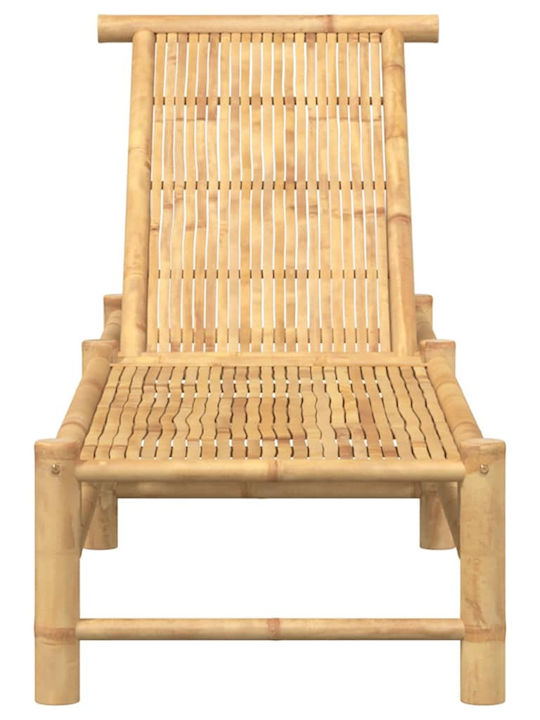 Градински и басейнови шезлонги от Бамбук Бежов 199x55x30см