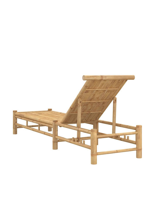 Градински и басейнови шезлонги от Бамбук Бежов 199x55x30см