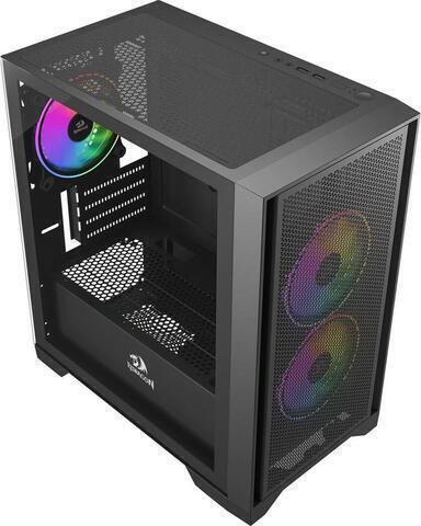 Redragon Paktis 2 GC-540 Gaming Мини Кула Кутия За Компютър Със Страничен Прозорец И ARGB Осветление Черна