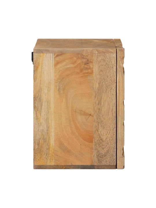 Κομοδίνο Ξύλινο Καφέ 40x30x40cm