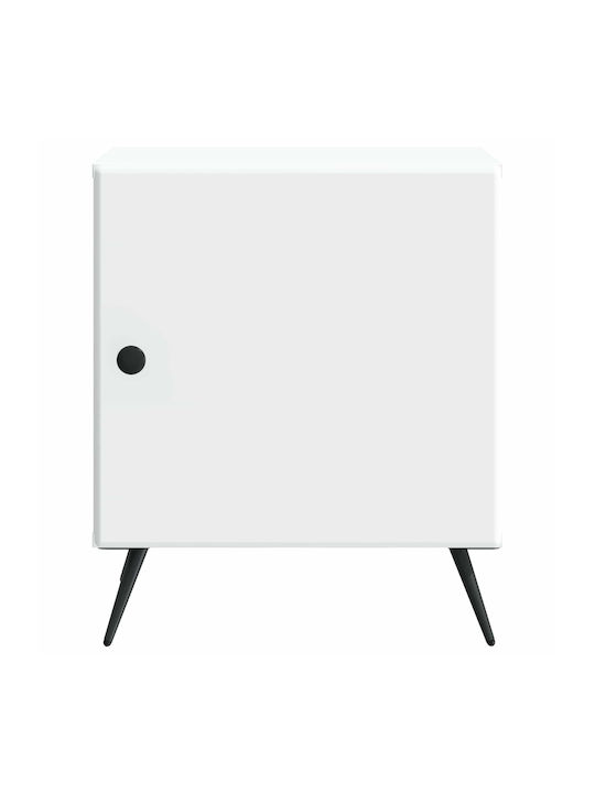 White Wooden Bedside Table 43x34.5x50cm