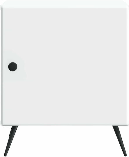 Нощно Шкафче Дървено Бяло 43x34.5x50см