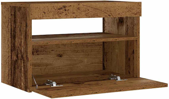 Нощно Шкафче Дървено Кафяво 60x35x40см