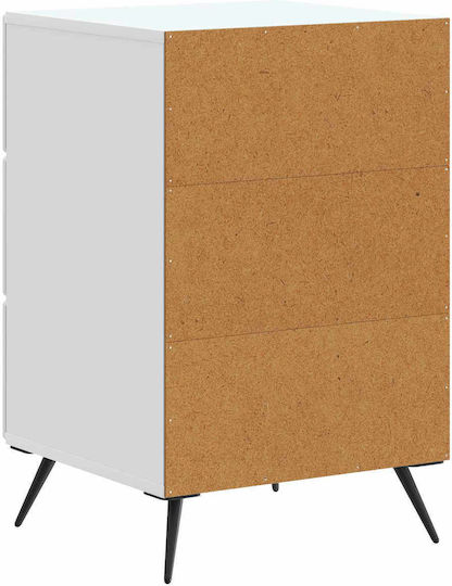 Нощно Шкафче Дървено Бяло 43x41x66.5см