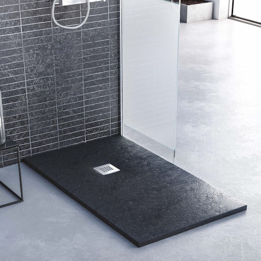 Sanitec Flat Stone Karisto Ακρυλική Ντουζιέρα 150x90cm Γκρι