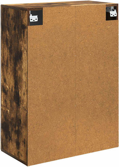 Dulap Suspendat Din Lemn De Stejar Fumuriu 66x34,5x90cm