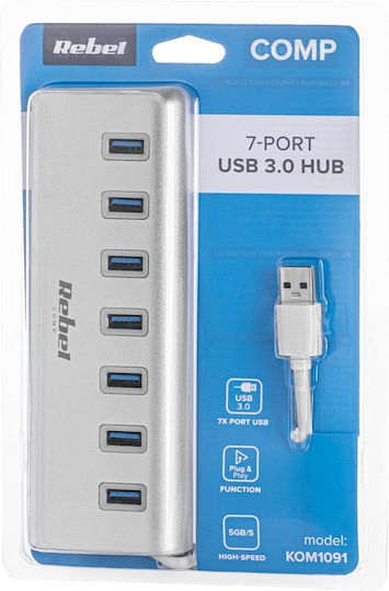 USB-Hub 7 Anschlüsse USB 3.0 mit USB-A Anschluss