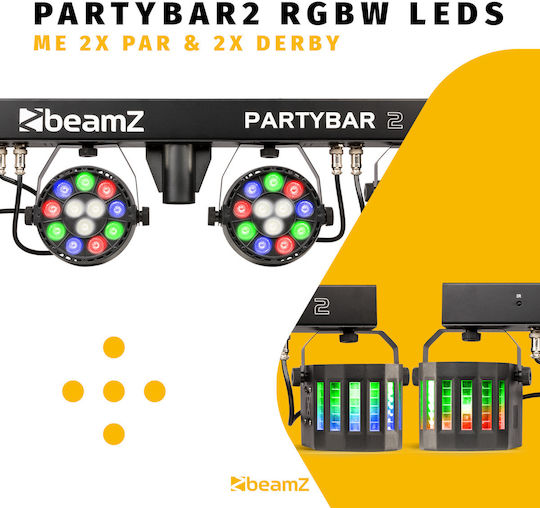 BeamZPro Φωτορυθμικό LED PAR DMX PartyBar2 RGBW