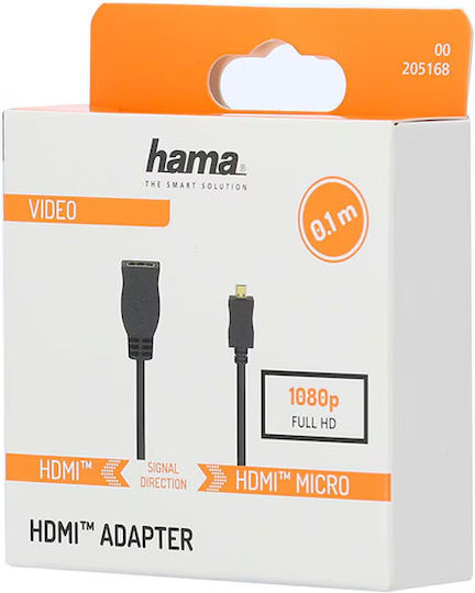 Hama Hdmi Adapter Type D Micro Plug Type A Socket Ethernet Gold Plated