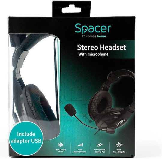 Spacer SPK-222-USB On Ear Căști Multimedia cu microfon și conexiune USB-A