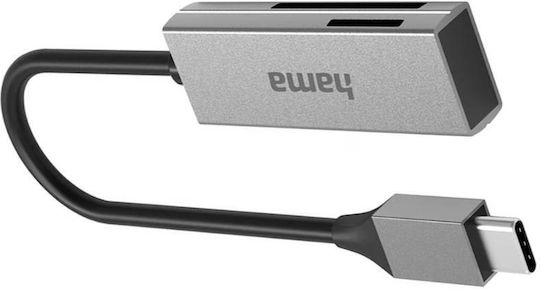 Hama Card Reader Usb-c Usb 3.0 Sd Microsd Silver