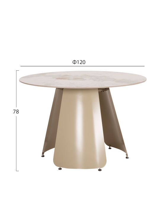 Dining Set Sedar with 4 Chairs 120x120cm