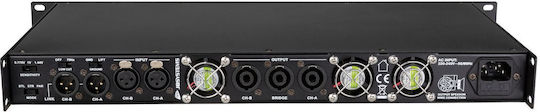 Jb Systems AMP100-2 PA Power Amplifier 2 Channels 100W/4Ω 70W/8Ω with Cooling System Black