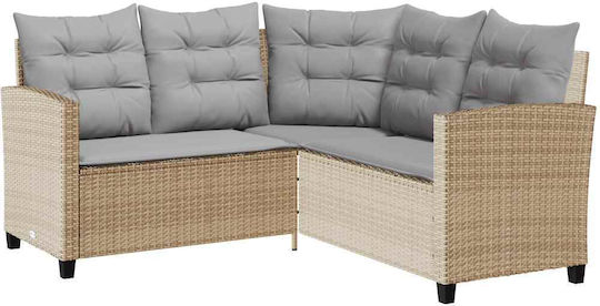 Garten- und Outdoor-Möbelsets Wohnzimmer Typsatz 2 Stück Beige mit Kissen