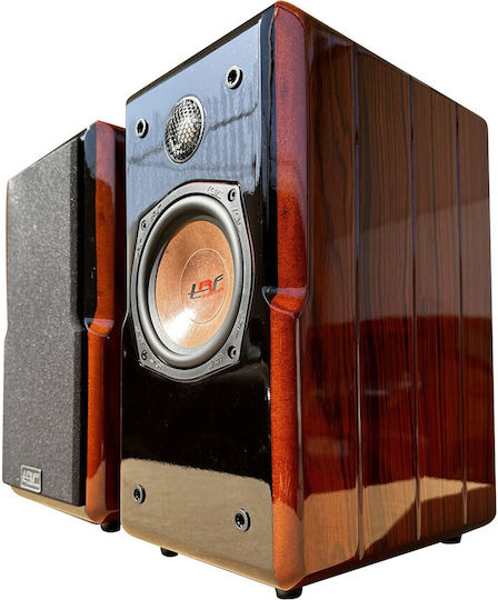 TRF WTCB552HS WTCB552HS B/BR PVC Ζεύγος Ηχείων Hi-Fi Βιβλιοθήκης 80W 2 Δρόμων Χρυσό / Καφέ