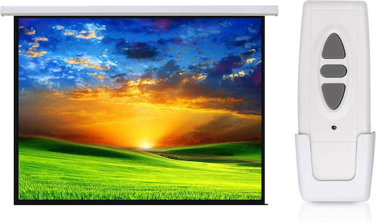 Maclean Energy Ηλεκτρική Οθόνη Προβολής Projector Τοίχου με Λόγο Εικόνας 1:1 110x145cm / 167"