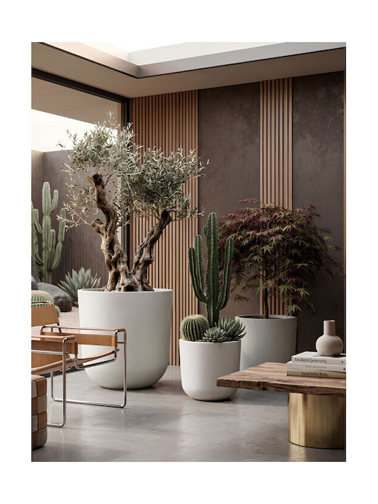 Harmony Serifos Γλάστρα Λευκό 36x36x35εκ.
