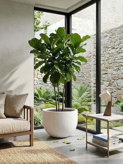 Harmony Mylos Γλάστρα Λευκό 55x55x36.5εκ.