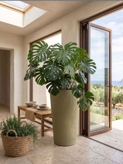 Harmony Skopelos Flower Pot Taupe 36.5x36.5x62cm