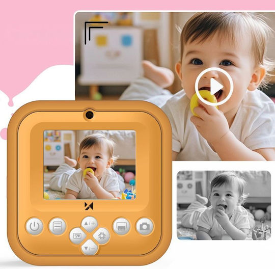 Wozinsky WDT-05 Kinder Kompaktkamera mit Thermodruck Orange