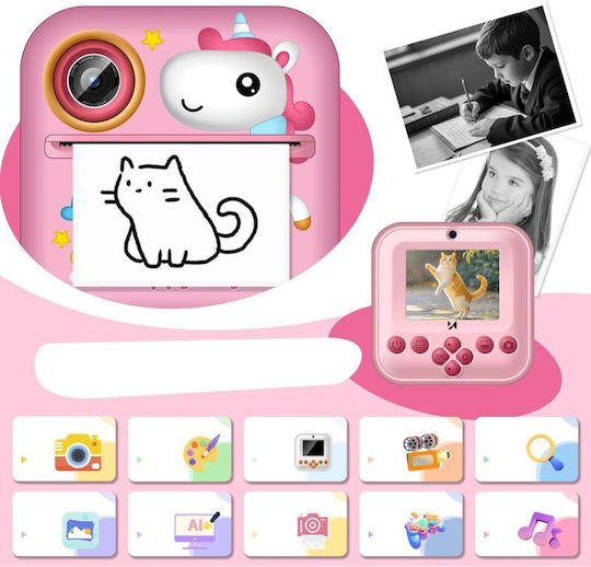 Wozinsky WDT-03 Kinder Kompaktkamera mit Thermodruck Rosa
