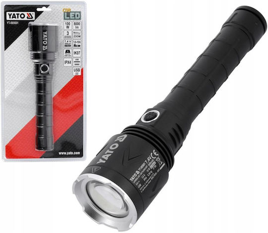 Yato Φακός LED IP54 με Μέγιστη Φωτεινότητα 8000lm