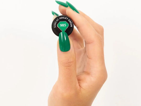 985 Semilac UV Гел Лак Hailey Green 7 Мл