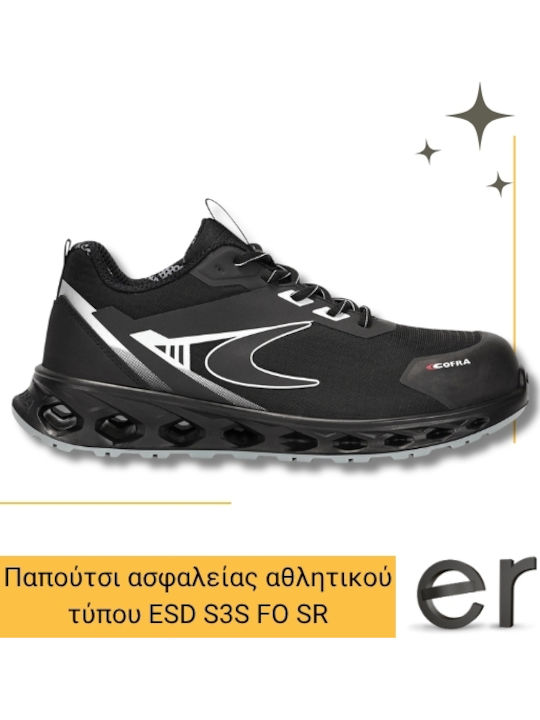 Cofra Waterproof Safety Shoe Black S3S with ESD FO SR Certification