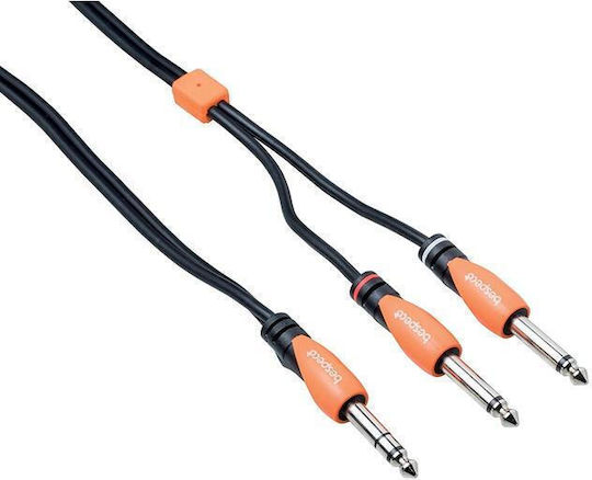 Bespeco Audio Cable 6.3mm male - 2x 6.3mm male 1.8m (SLYS2J180)